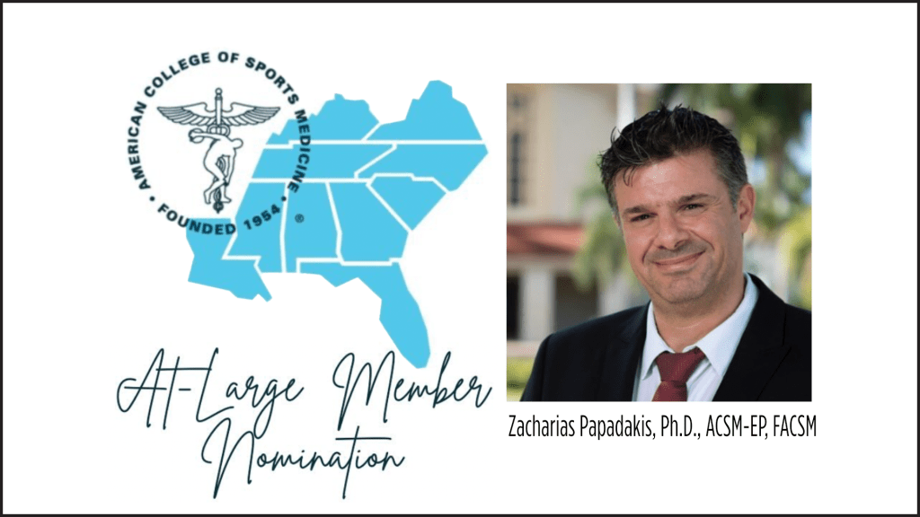 Dr. Zacharias Papadakis Nominated for Prestigious SEACSM Member-at-Large Role, Celebrating His Impact in Exercise Science and&nbsp;Wellness
